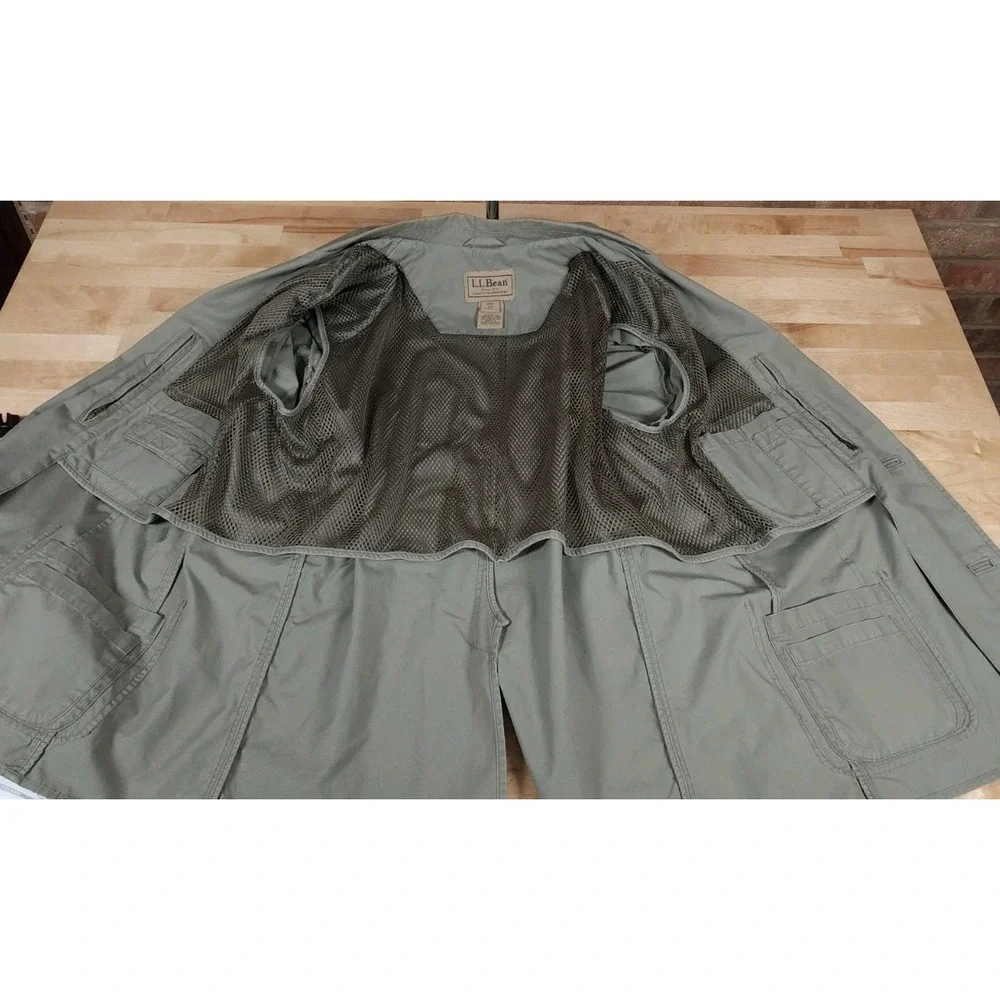 LL Bean Blazer Mens 44 Short Jacket Mesh Lined Sport Coat Vintage‎ Green